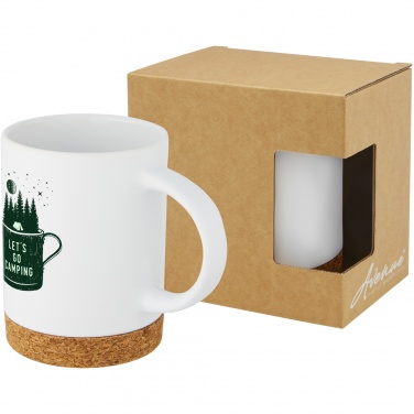 Logo trade corporate gifts picture of: Neiva 425 ml ceramic mug with cork base