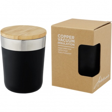 Logo trade promotional merchandise image of: Lagan 300 ml stainless steel tumbler with bamboo lid