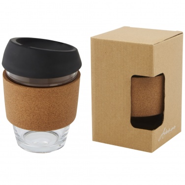 Logo trade promotional giveaways picture of: Lidan 360 ml borosilicate glass tumbler with silicone lid