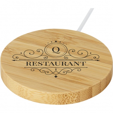 Logotrade advertising product picture of: Atra 10W bamboo magnetic wireless charging pad