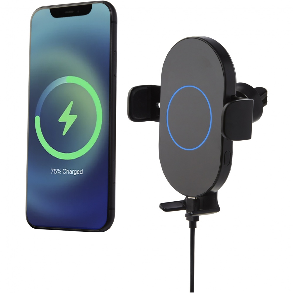 Logo trade promotional giveaways image of: Pilot 15W wireless automatic car charger 
