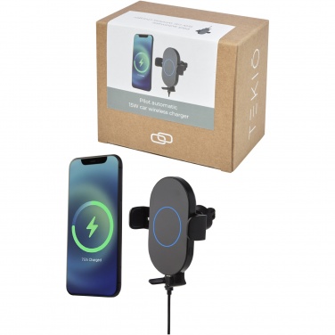 Logotrade advertising product picture of: Pilot 15W wireless automatic car charger 