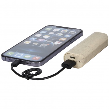 Logo trade promotional gift photo of: Yoko 1200mAh wheat straw power bank