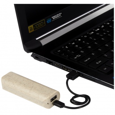 Logotrade promotional gift image of: Yoko 1200mAh wheat straw power bank