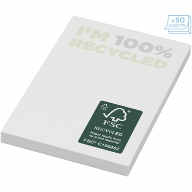 Logo trade promotional merchandise image of: Sticky-Mate® recycled sticky notes 50 x 75 mm