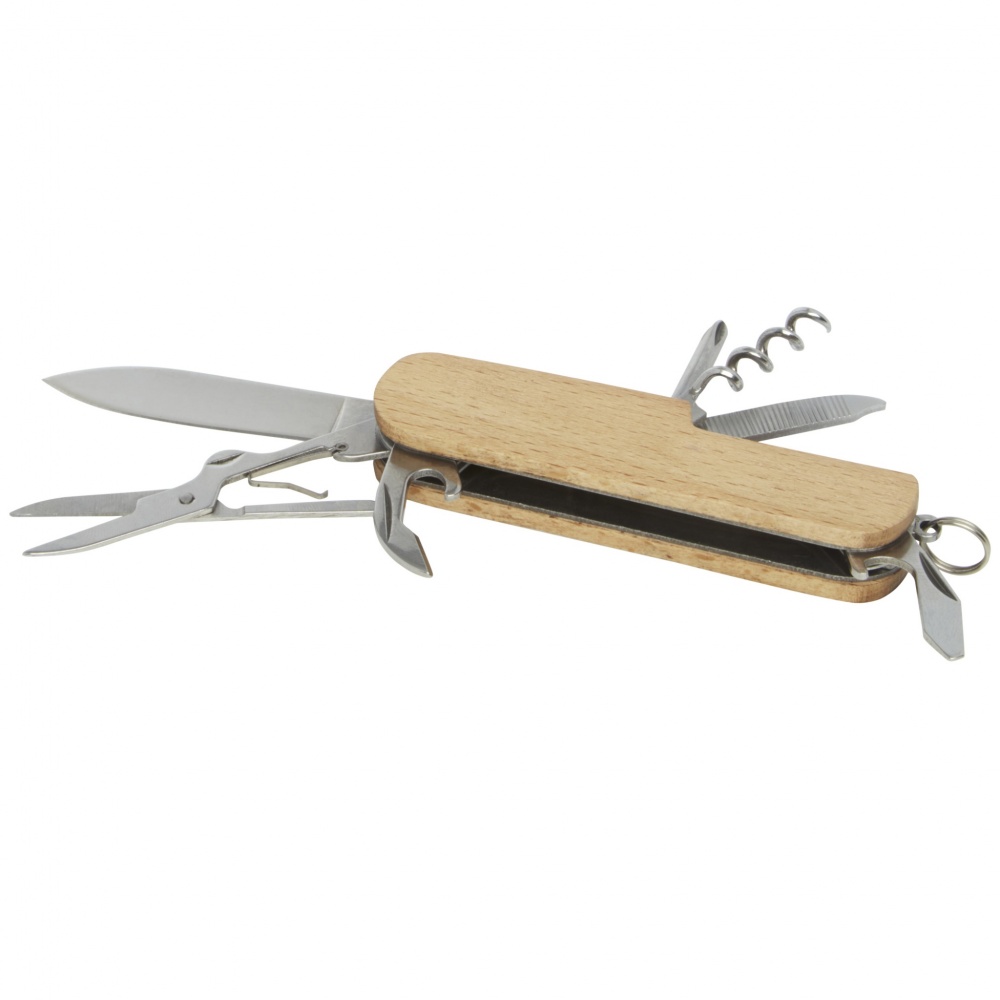Logotrade advertising product picture of: Richard 7-function wooden pocket knife