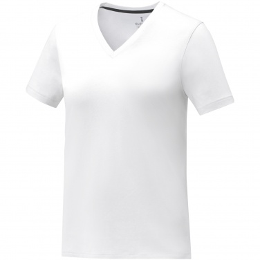 Logo trade corporate gifts image of: Somoto short sleeve women's V-neck t-shirt 