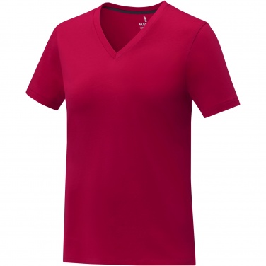 Logo trade promotional products image of: Somoto short sleeve women's V-neck t-shirt 