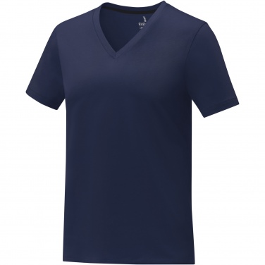 Logo trade promotional giveaways picture of: Somoto short sleeve women's V-neck t-shirt 
