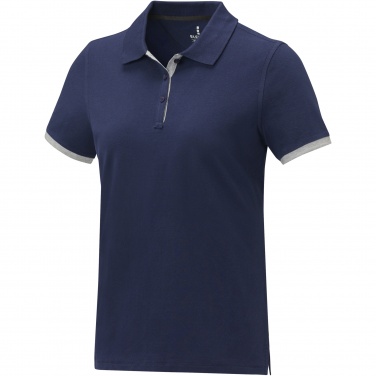 Logo trade promotional merchandise photo of: Morgan short sleeve women's duotone polo