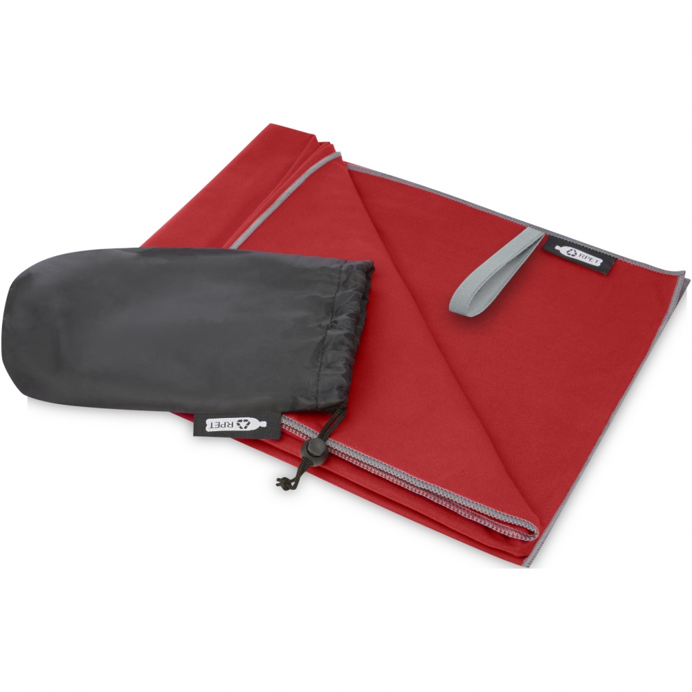 Logo trade promotional gifts image of: Pieter recycled PET ultra lightweight and quick dry towel 130 x 80 cm