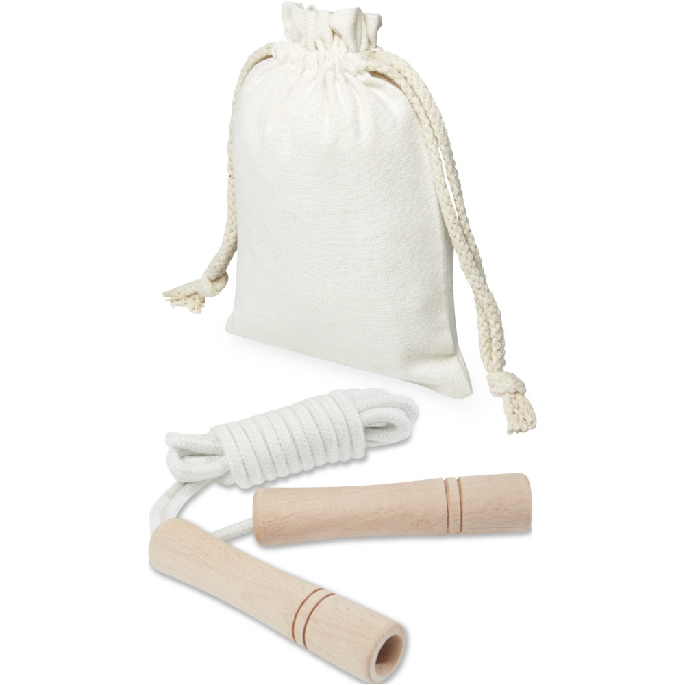 Logotrade corporate gifts photo of: Denise wooden skipping rope in cotton pouch