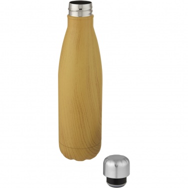 Logo trade promotional product photo of: Cove 500 ml vacuum insulated stainless steel bottle with wood print