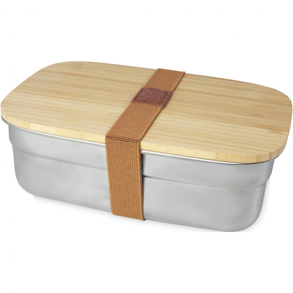 Logotrade advertising product image of: Tite stainless steel lunch box with bamboo lid