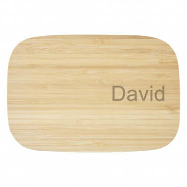 Logo trade promotional gifts image of: Tite stainless steel lunch box with bamboo lid