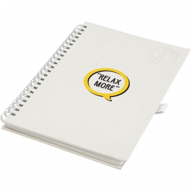Logotrade promotional gift image of: Dairy Dream A5 size reference recycled milk cartons spiral notebook