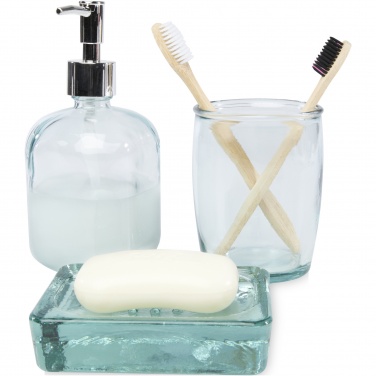 Logo trade promotional giveaway photo of: Jabony 3-piece recycled glass bathroom set