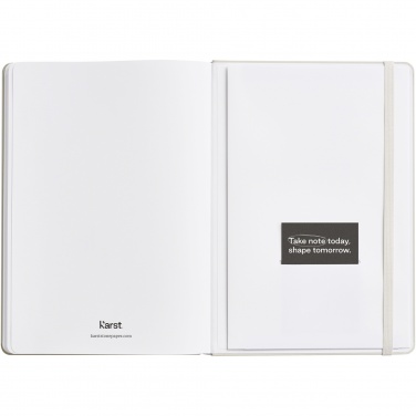 Logotrade promotional item image of: Karst® A5 stone paper hardcover notebook - lined