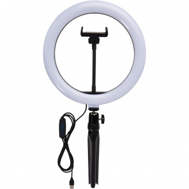 Logo trade promotional items picture of: Studio ring light for selfies and vlogging with phone holder and tripod