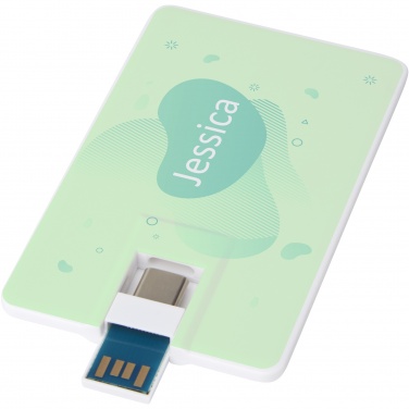 Logotrade promotional product picture of: Duo slim 32GB USB drive with Type-C and USB-A 3.0