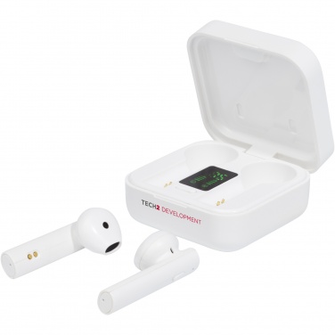 Logo trade corporate gifts image of: Tayo solar charging TWS earbuds 