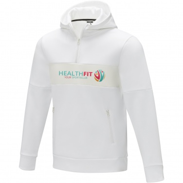 Logo trade promotional gifts image of: Sayan men's half zip anorak hooded sweater
