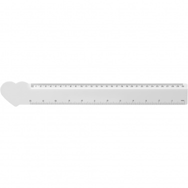 Logo trade promotional giveaways picture of: Tait 30cm heart-shaped recycled plastic ruler