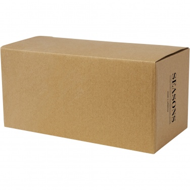 Logo trade promotional giveaways image of: Manti 2-piece 350 ml double-wall glass cup with bamboo coaster 