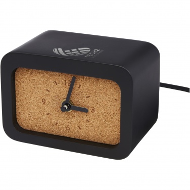 Logotrade promotional item picture of: Momento wireless limestone charging desk clock