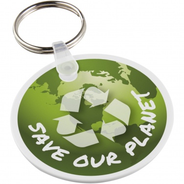 Logo trade business gift photo of: Tait circle-shaped recycled keychain