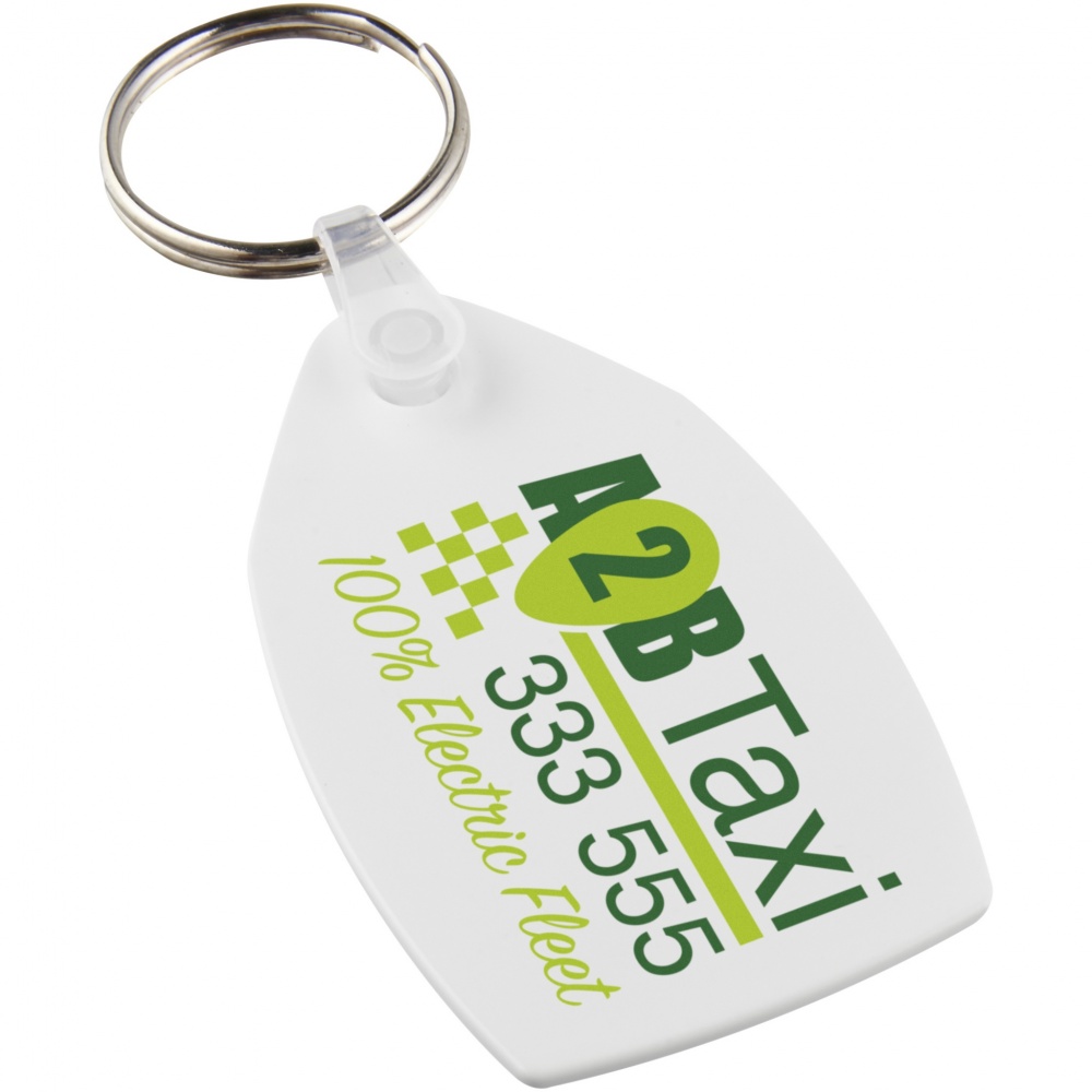 Logotrade advertising product image of: Tait rectangular-shaped recycled keychain