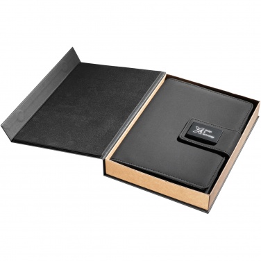 Logo trade business gifts image of: SCX.design O16 A5 light-up notebook power bank