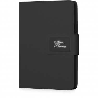 Logo trade promotional giveaway photo of: SCX.design O16 A5 light-up notebook power bank