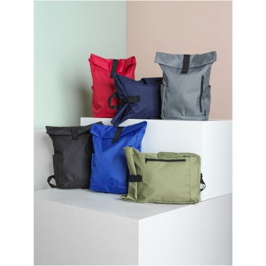 Logo trade promotional merchandise picture of: Byron 15.6" GRS RPET roll-top backpack 18L