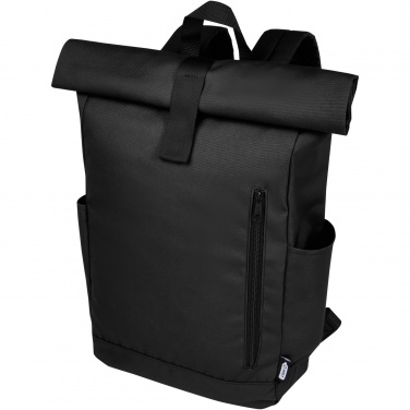 Logo trade promotional product photo of: Byron 15.6" GRS RPET roll-top backpack 18L