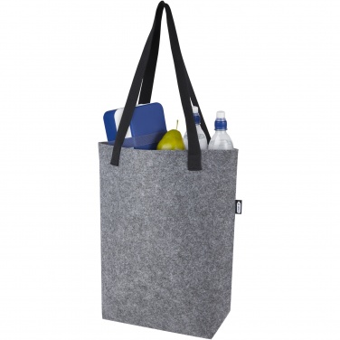 Logo trade promotional giveaway photo of: Felta GRS recycled felt tote bag with wide bottom 12L