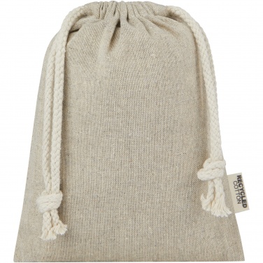 Logotrade advertising products photo of: Pheebs 150 g/m² GRS recycled cotton gift bag small 0.5L