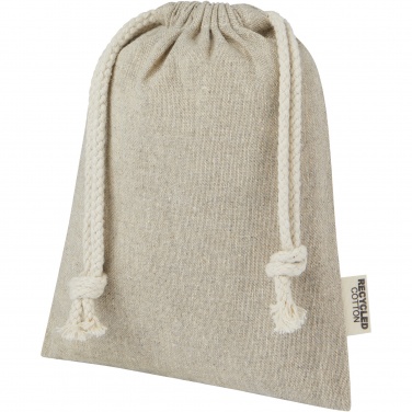 Logotrade promotional product image of: Pheebs 150 g/m² GRS recycled cotton gift bag small 0.5L