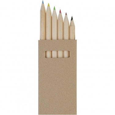 Logo trade promotional gifts picture of: Artemaa 6-piece pencil colouring set