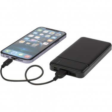 Logo trade promotional giveaways picture of: Loop 10.000 mAh recycled plastic power bank 