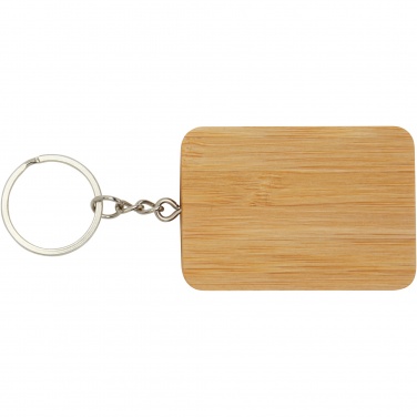 Logo trade promotional giveaway photo of: Reel 6-in-1 retractable bamboo key ring charging cable