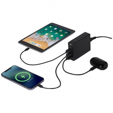 Logo trade promotional gift photo of: ADAPT 72W recycled plastic PD power station