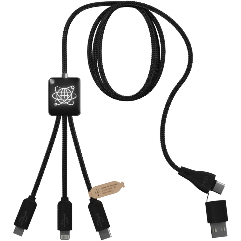 Logotrade promotional merchandise image of: SCX.design C45 5-in-1 rPET charging cable with data transfer