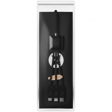 Logo trade promotional merchandise photo of: SCX.design C45 5-in-1 rPET charging cable with data transfer