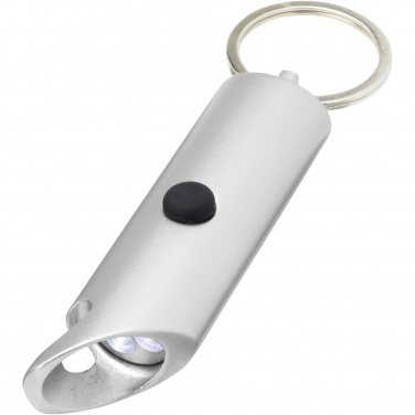 Logotrade corporate gifts photo of: Flare RCS recycled aluminium IPX LED light and bottle opener with keychain