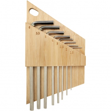 Logotrade promotional item picture of: Allen bamboo hex key tool set
