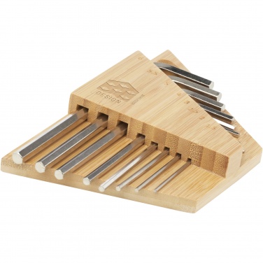 Logotrade promotional giveaway picture of: Allen bamboo hex key tool set