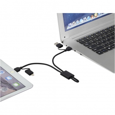 Logo trade promotional products image of: Connect 6-in-1 RCS recycled aluminium 45W quick charge & data transfer cable