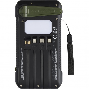 Logotrade promotional giveaway image of: Soldy 10.000 mAh RCS recycled plastic solar dynamo power bank 