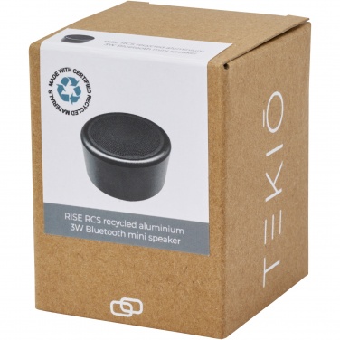 Logo trade business gift photo of: Rise 3W RCS recycled aluminium Bluetooth® mini speaker 